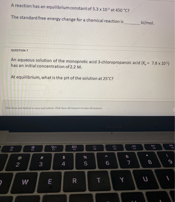Solved A reaction has an equilibrium constant of 5.3 x 103 | Chegg.com