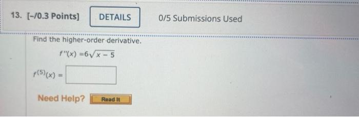 Solved 0/5 Submissions Used Find the given value. | Chegg.com