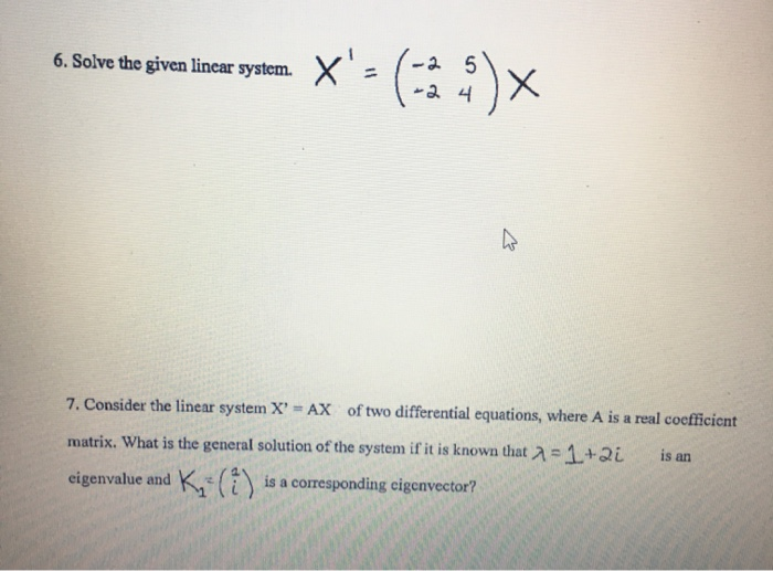Solved I would need help in 6 and 7, please.Please upload | Chegg.com