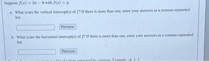 Solved Suppose F X 2x 9 With F X Y A What Is Are