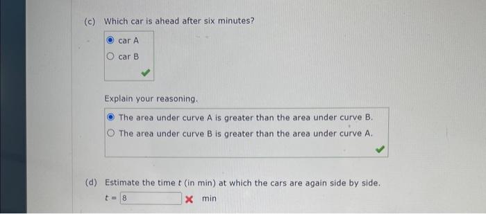 Solved Two Cars, A And B, Start Side By Side And Accelerate | Chegg.com