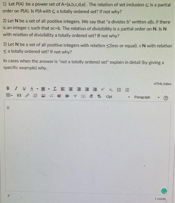 Solved Let N be a set of all positive integers with relation | Chegg.com