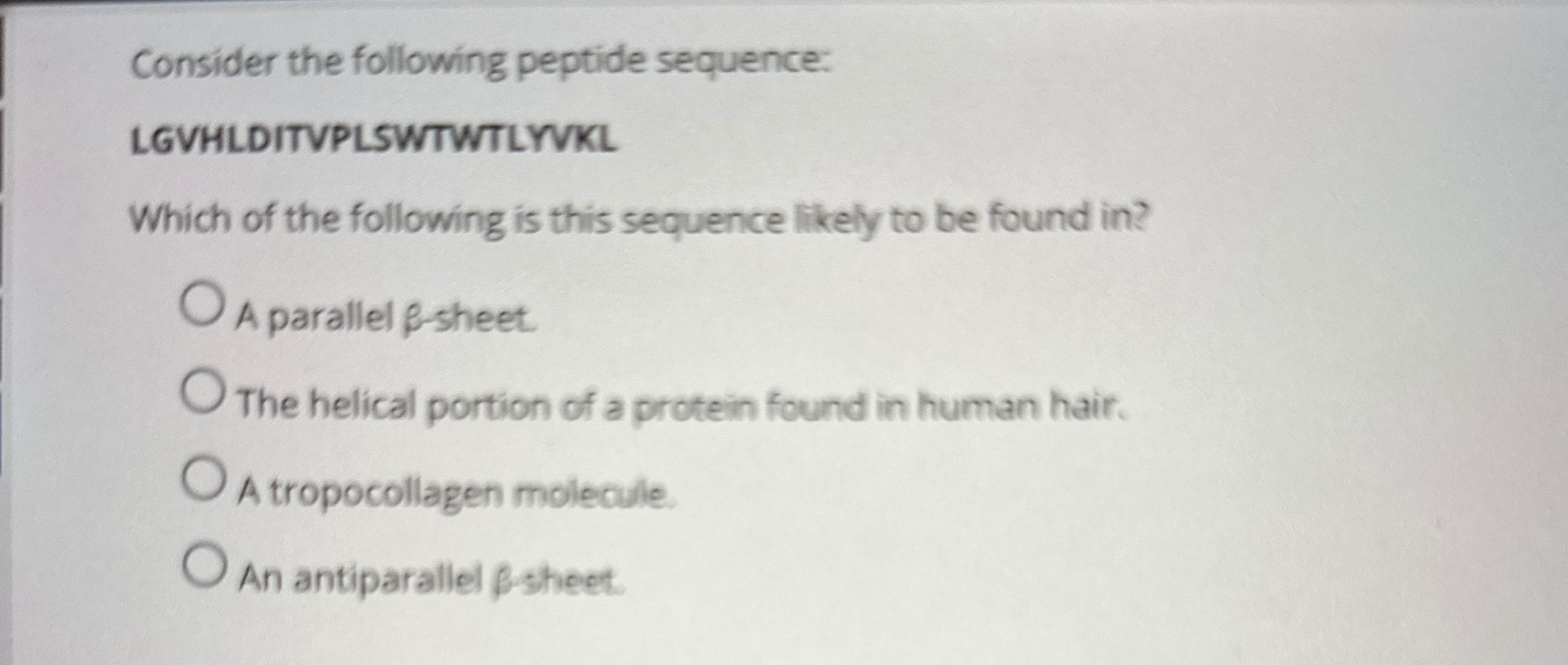 Solved Consider The Following Peptide | Chegg.com