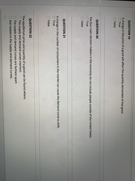 Solved QUESTION 19 A change in the price of a good will | Chegg.com