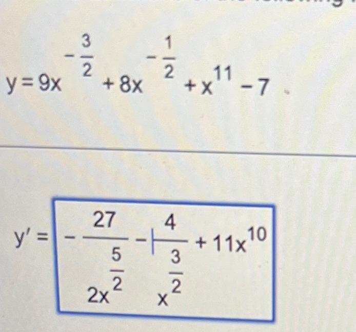 y = 9x y = 3 2 + 8x 27 5/2 2x 1 2 +x11-7- 4 473 + + + [~I~X 11x10