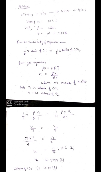 Solved 4. Using stoichiometry, solve the following gas | Chegg.com