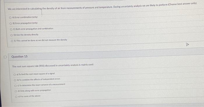 Solved We are interested in calculating the density of air | Chegg.com