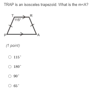 Solved TRAP is an isosceles trapezoid. What is the | Chegg.com