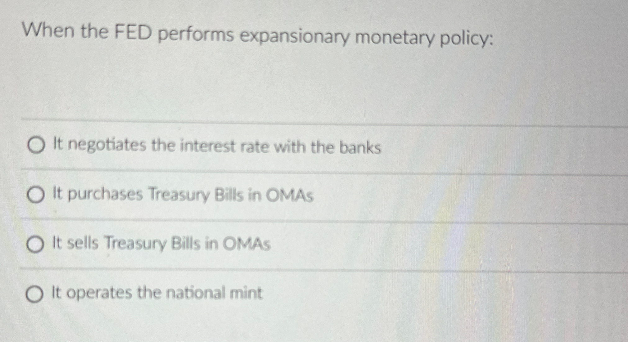 Solved When the FED performs expansionary policyIt