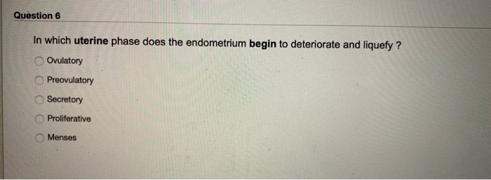 select the correct statement about the uterine cycle