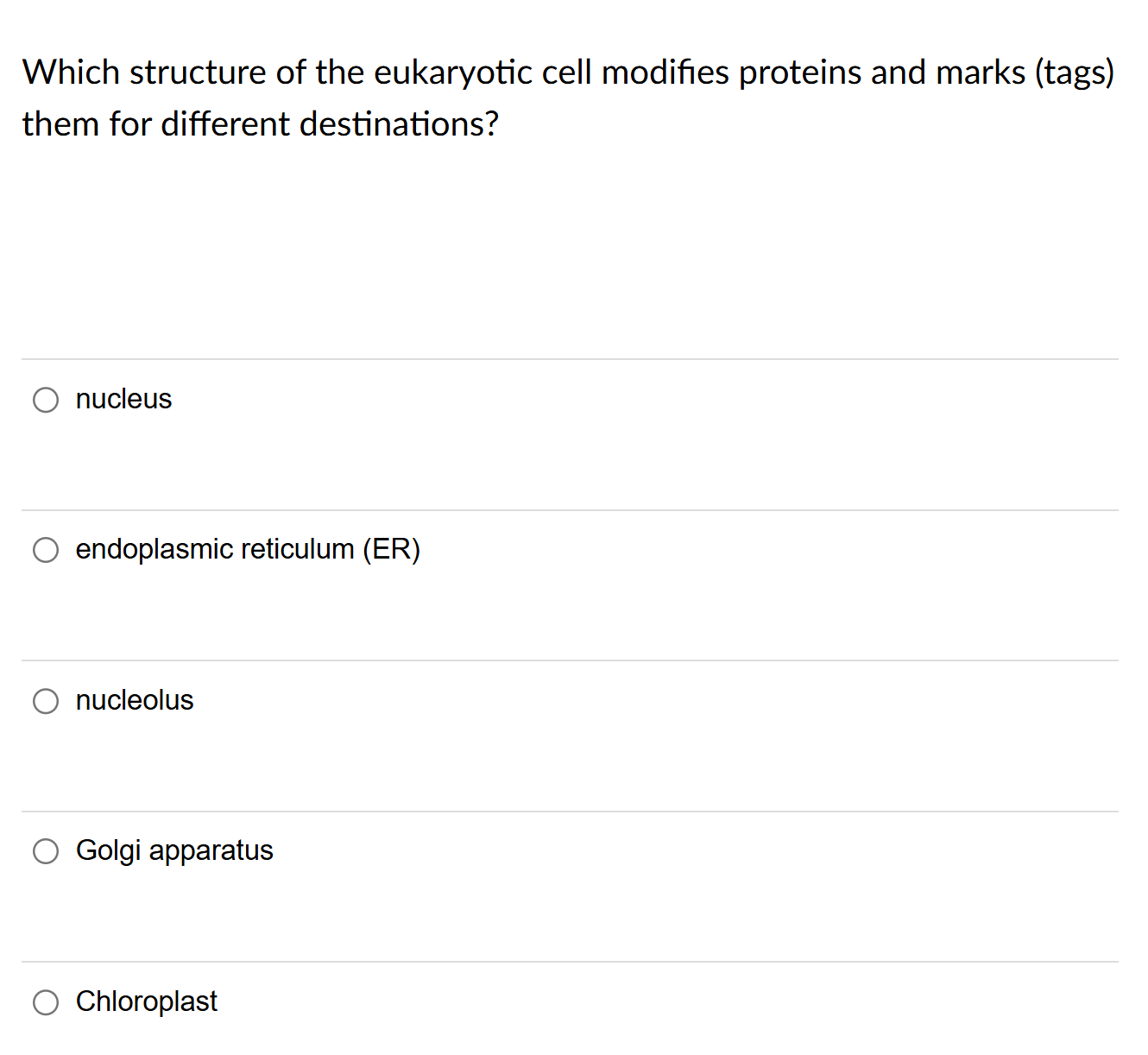 Solved Which structure of the eukaryotic cell modifies | Chegg.com