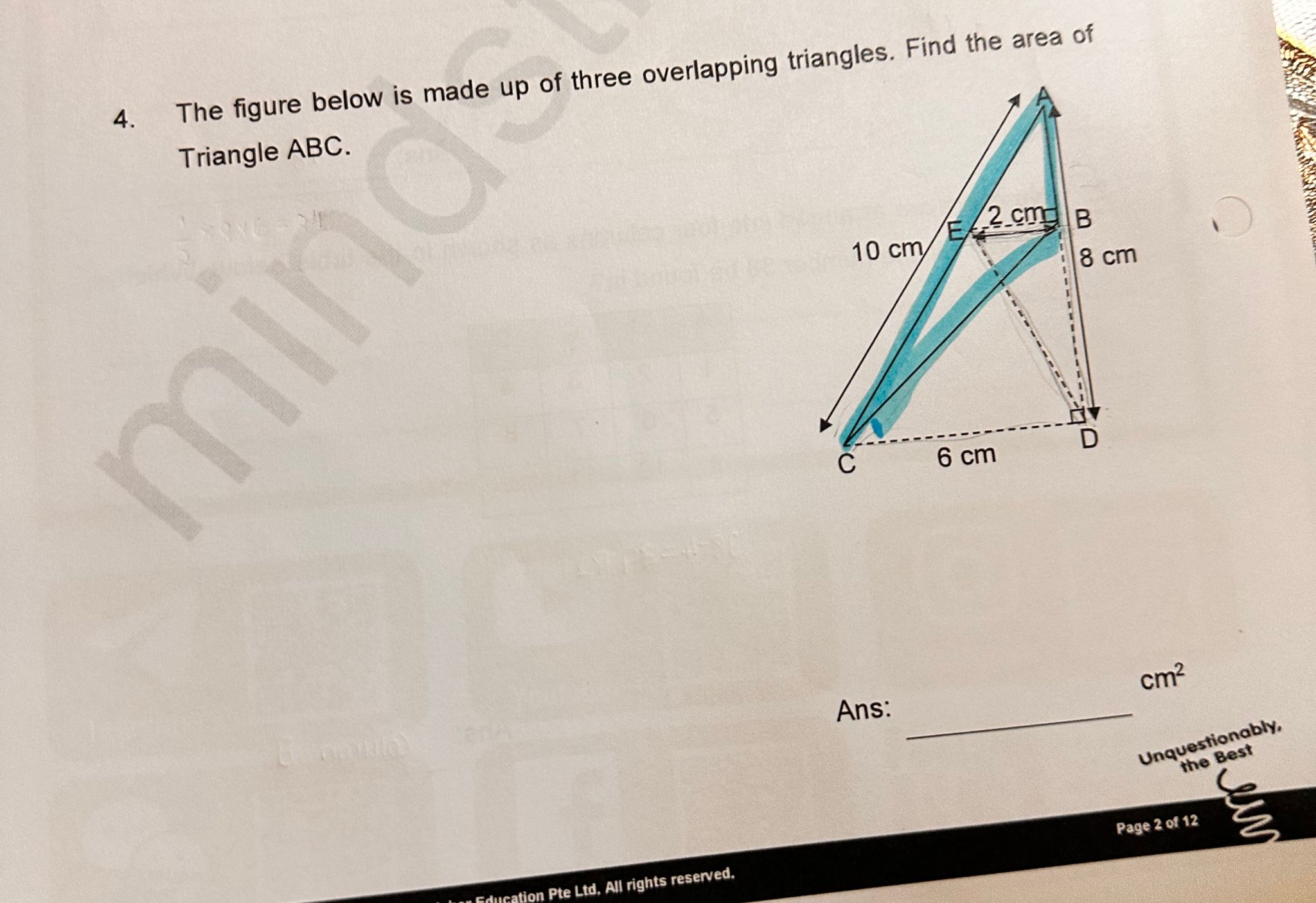 Solved The figure below is made up of three overlapping | Chegg.com