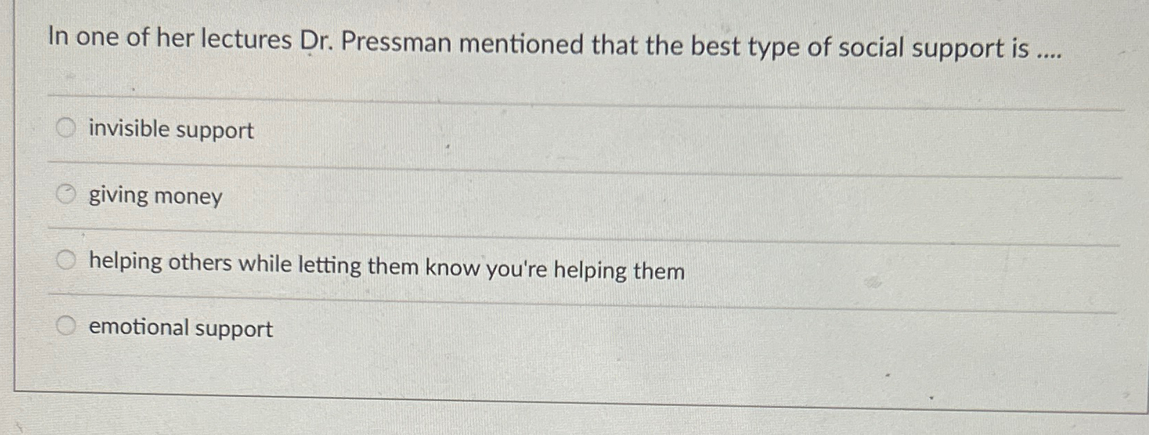 Solved In one of her lectures Dr. ﻿Pressman mentioned that | Chegg.com