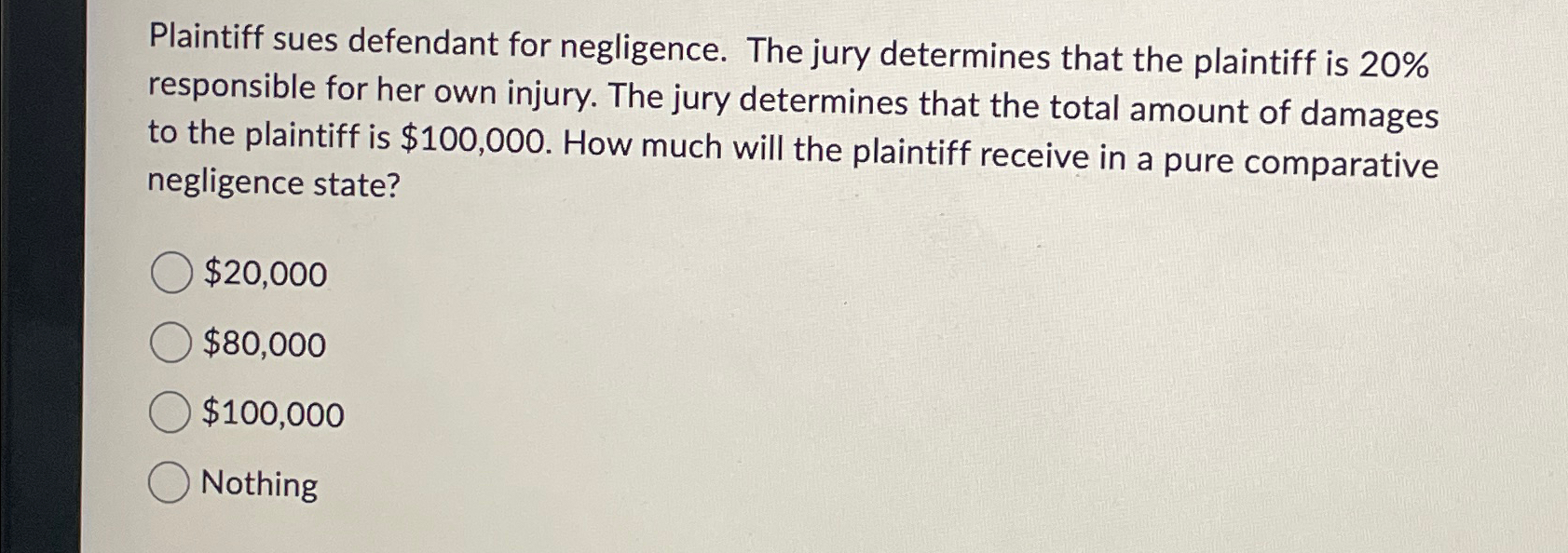 Solved Plaintiff sues defendant for negligence. The jury | Chegg.com