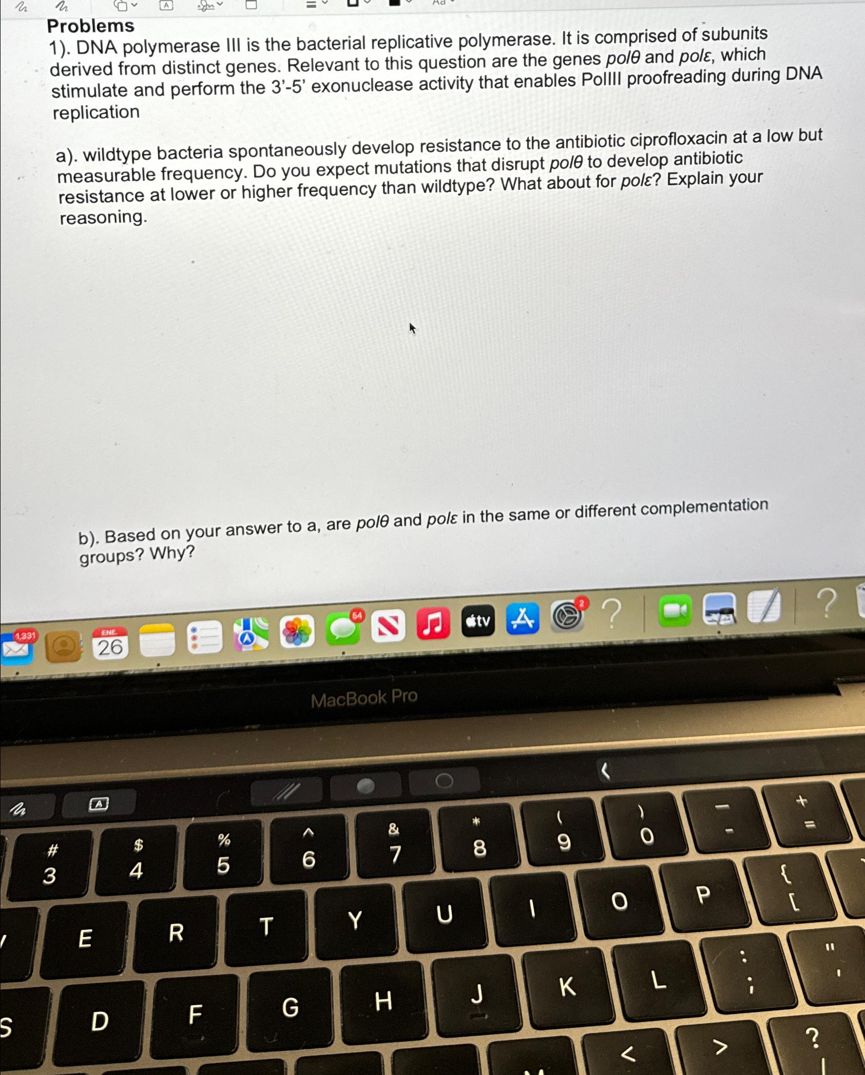 Solved Problems. ﻿DNA polymerase III is the bacterial | Chegg.com