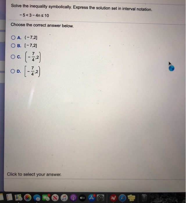 Solved Solve the inequality symbolically. Express the | Chegg.com