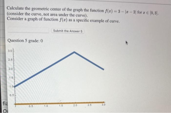 Solved Calculate the geometric center of the graph the | Chegg.com