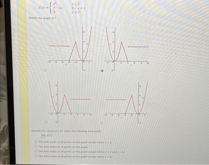 Solved \\[ f(x)=\\left\\{\\begin{array}{ll} x^{2}, & x \\leq | Chegg.com