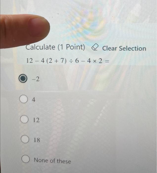Solved Calculate (1 Point) ⊗ Clear Selection | Chegg.com