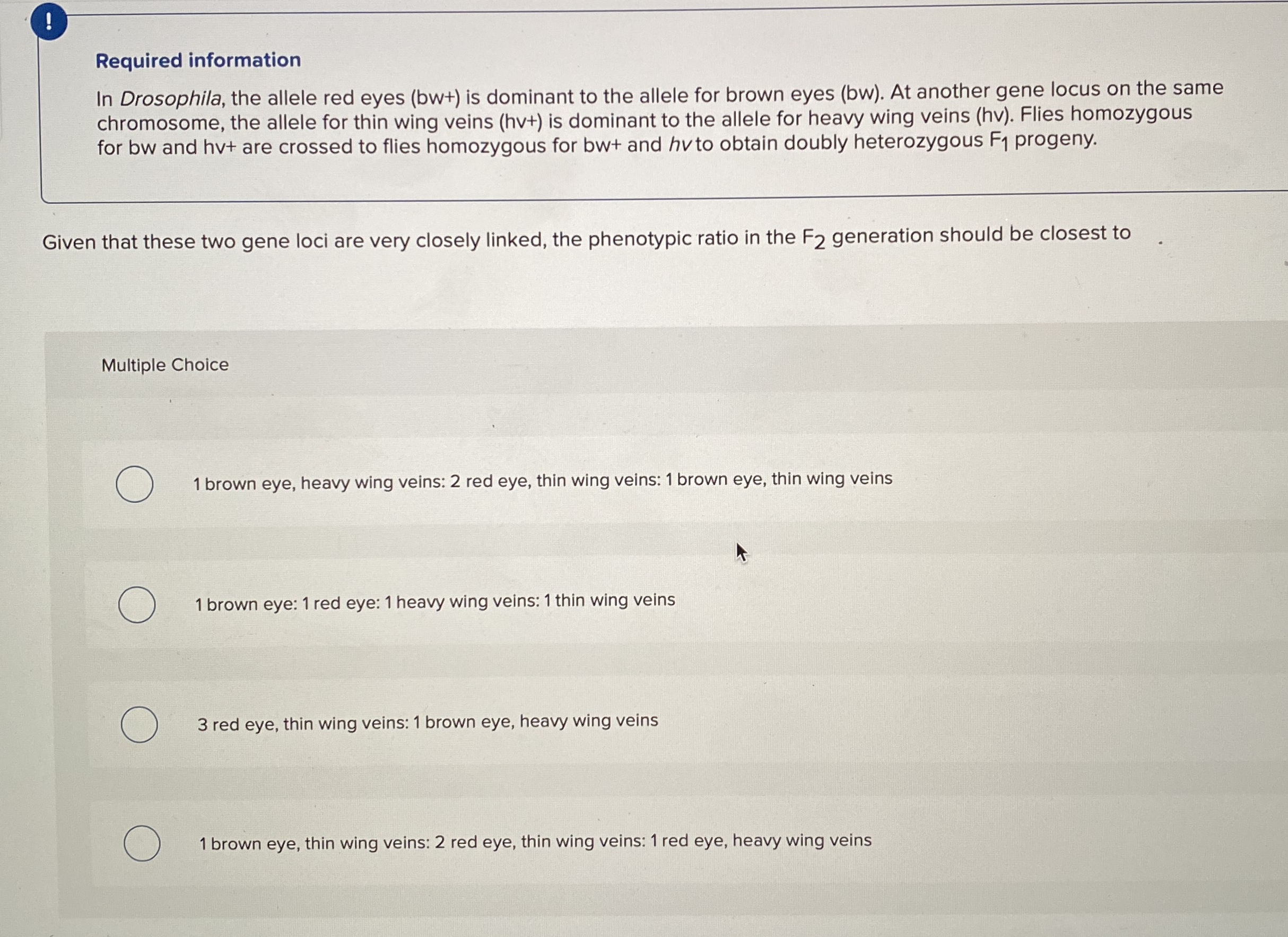 Solved Required Informationin Drosophila The Allele Red Chegg Com