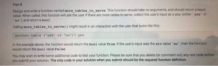 Solved Part 7 Design and write a function named | Chegg.com