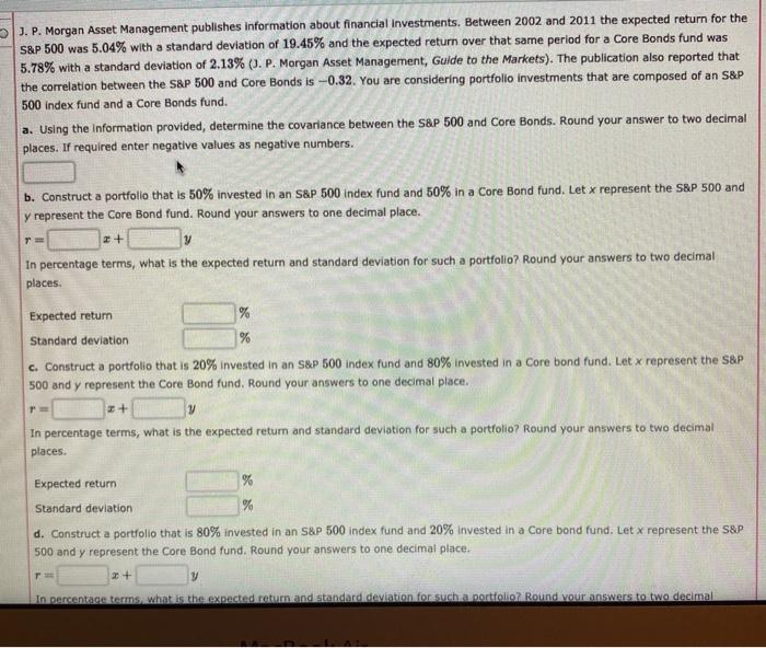 Solved J.P. Asset Management publishes information