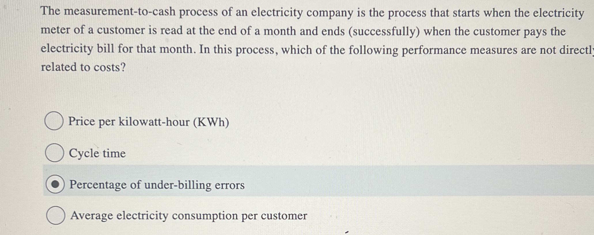 Solved 3 ﻿The measurementtocash process of an electricity