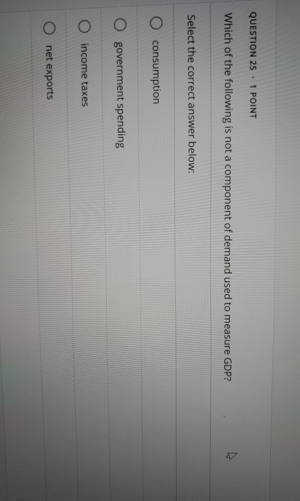 Solved QUESTION 25. 1 POINT Which of the following is not a 