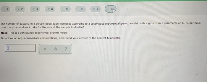 Solved The number of bacteria in a certain population | Chegg.com