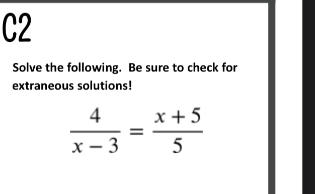 Solved C2Solve the following. Be sure to check for | Chegg.com
