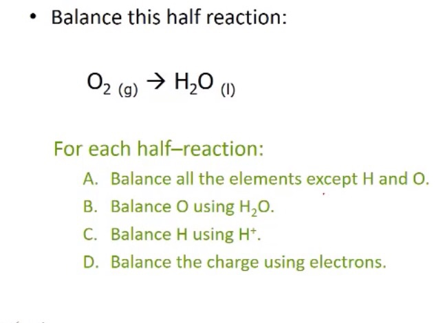 balance o2 h2