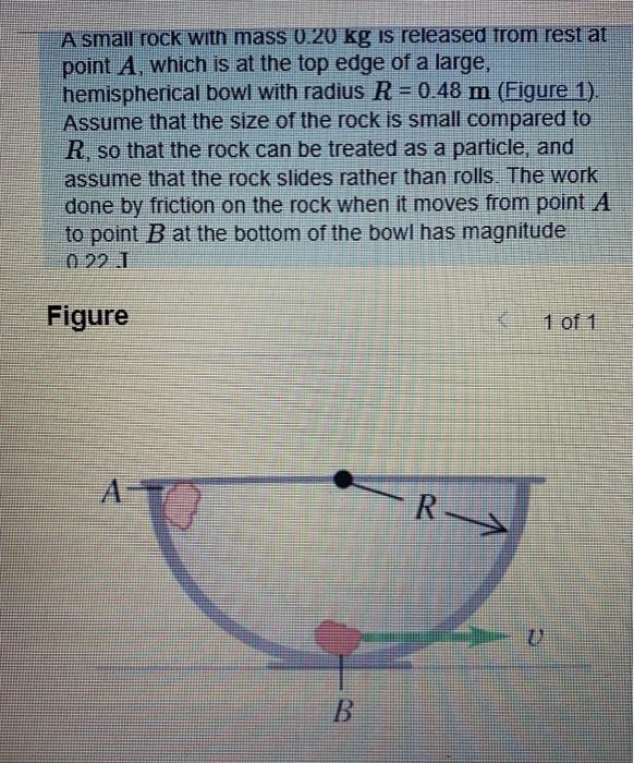 Solved A Small Rock With Mass 0.20 Kg Is Released From Rest | Chegg.com