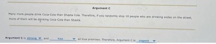 Solved Argument McDonald's has been in business for decades. | Chegg.com