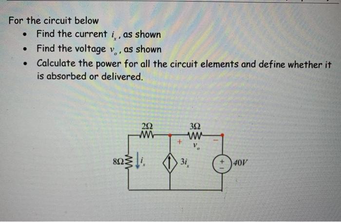 Solved For the circuit below Find the current is, as shown | Chegg.com
