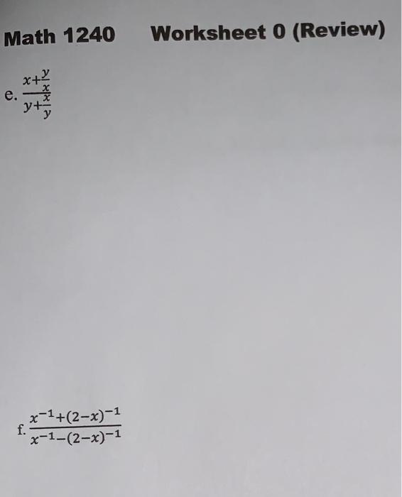 Solved Math 1240 Worksheet 0 (Review) 1.3 1. Expand (V3 – | Chegg.com
