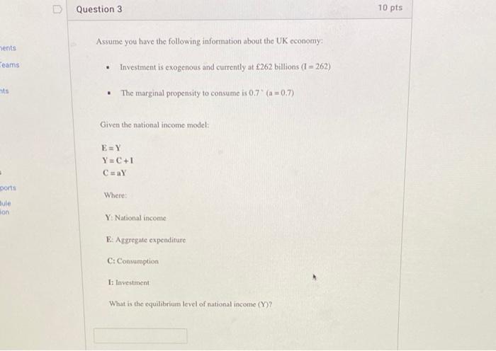 Solved Question 3 10 pts Assume you have the following | Chegg.com