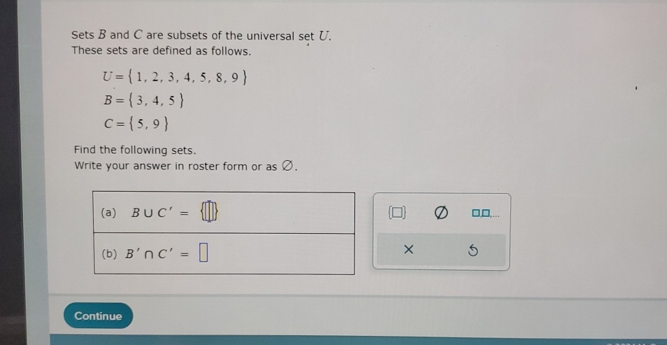 Solved Sets B ﻿and C ﻿are Subsets Of The Universal Set | Chegg.com