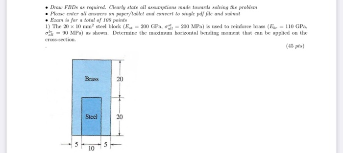 Solved Draw Fbds As Required Clearly State All Assumpt Chegg Com