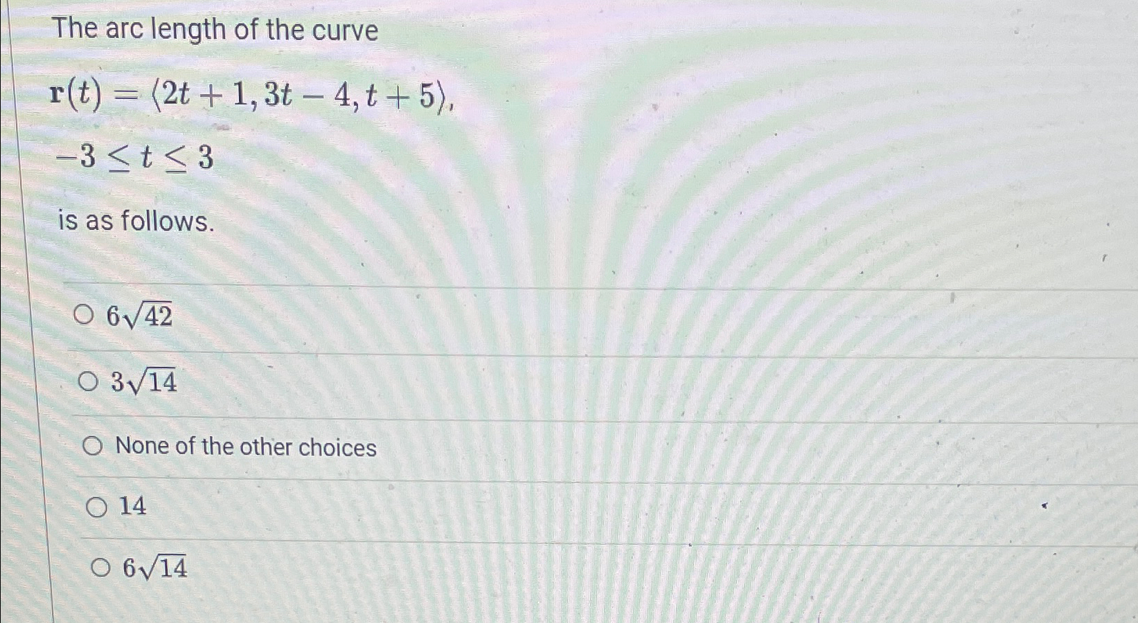 Solved The Arc Length Of The | Chegg.com