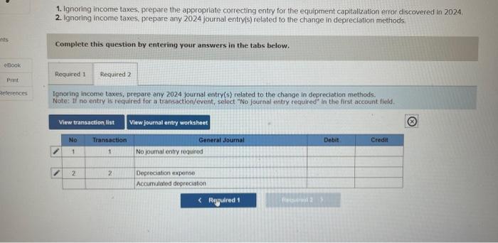 Solved Ignoring Income Taxes Prepare The Appropriate Chegg Com