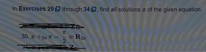 Solved In Exercises 29 through 34 , find all solutions x of | Chegg.com