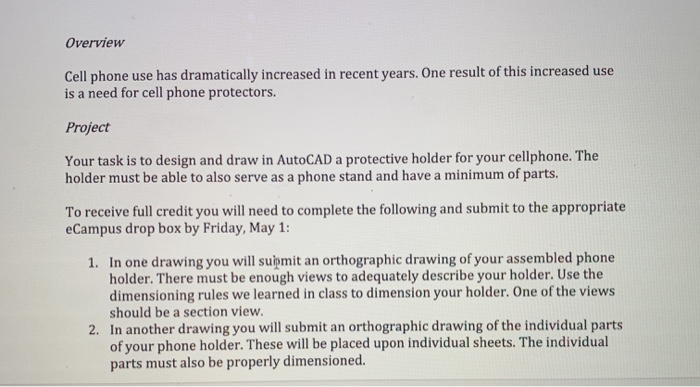 i need help creating a phone case on autocad: in one | Chegg.com