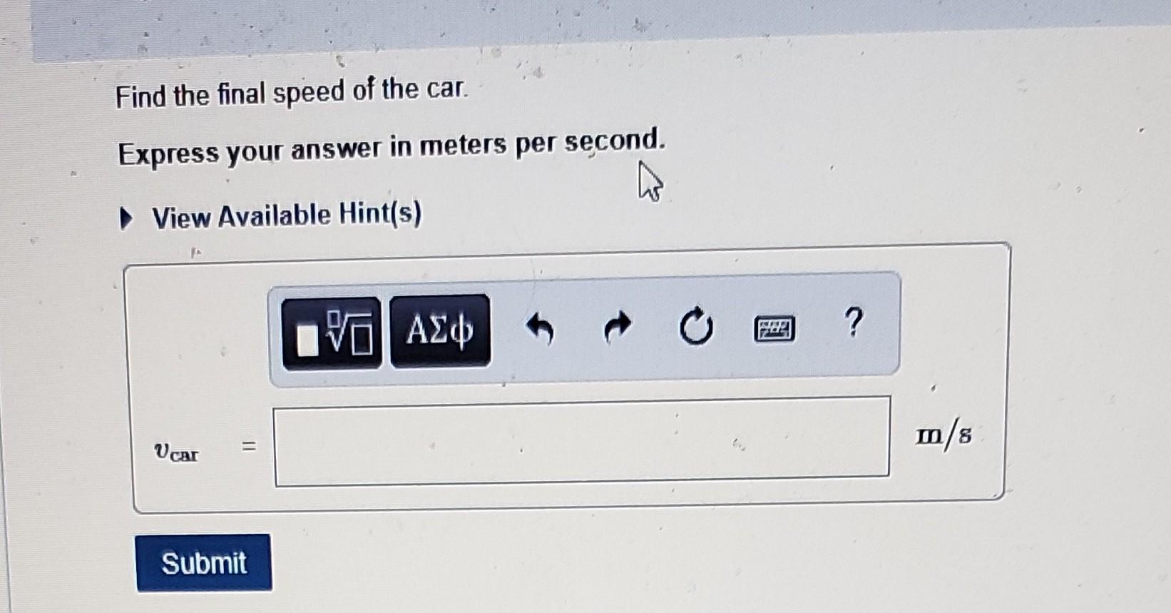 Solved A 750 - kg car stopped at an intersection is | Chegg.com