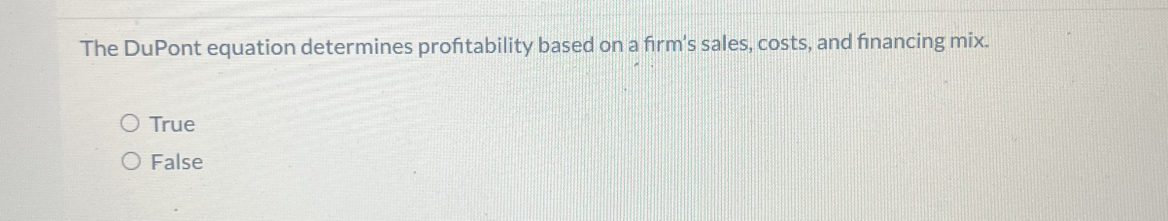 Solved The DuPont equation determines profitability based on | Chegg.com