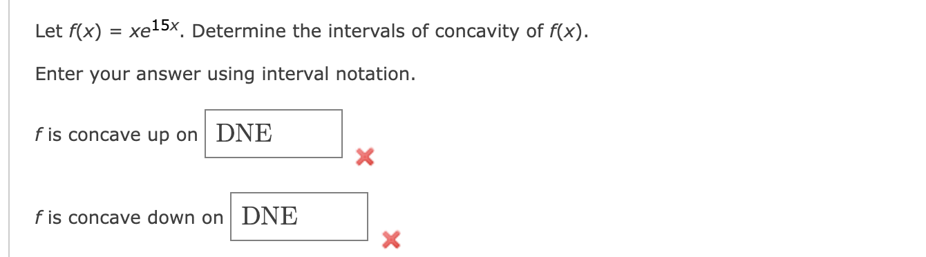 Solved Let F X Xe15x ﻿determine The Intervals Of Concavity