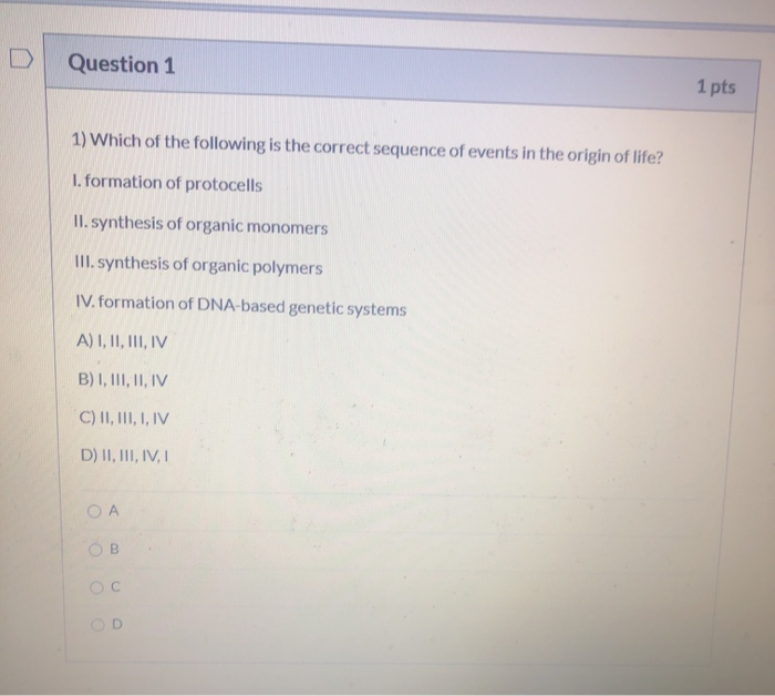 Solved Question 1 1 pts 1) Which of the following is the | Chegg.com