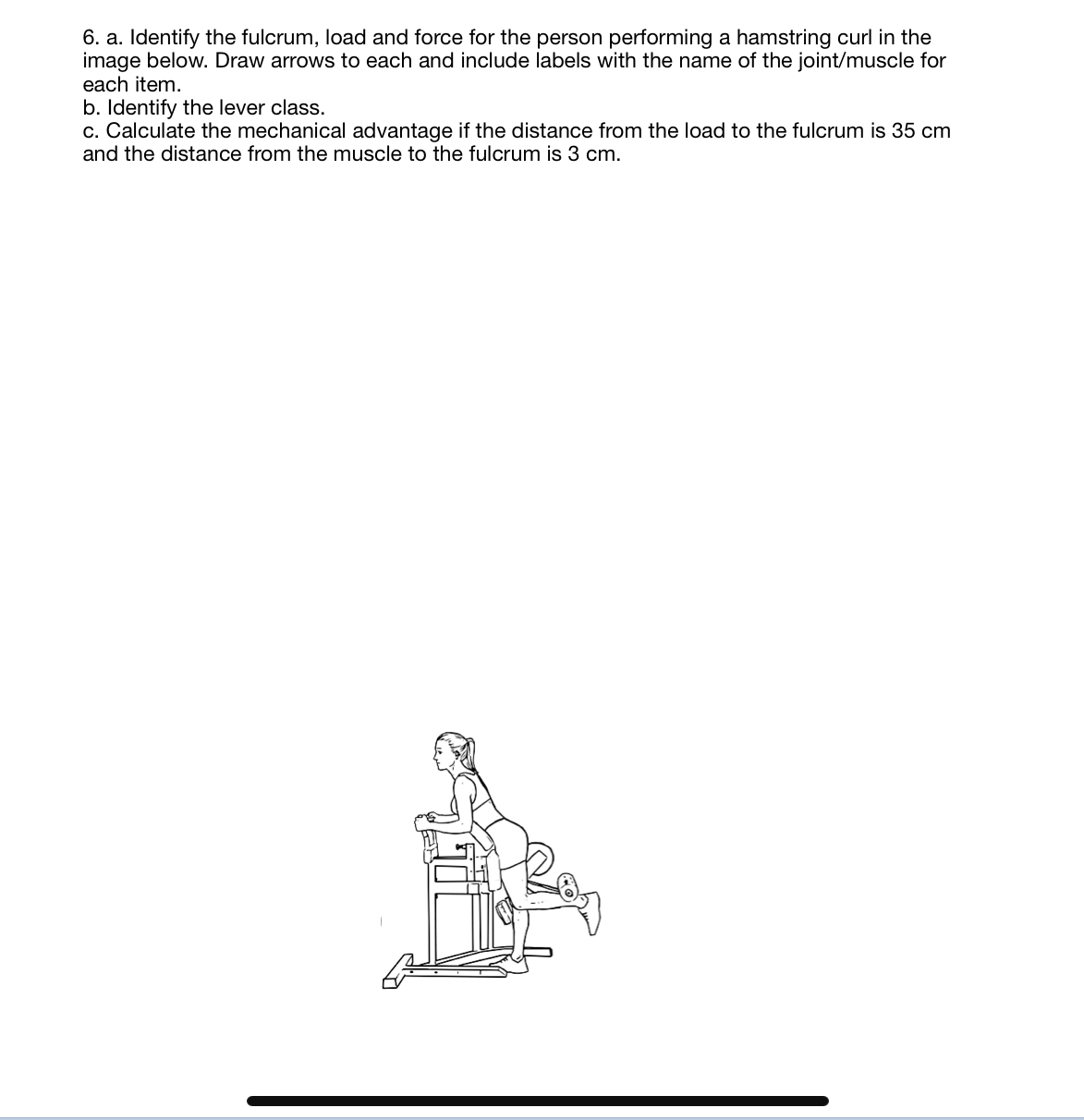 Solved a. ﻿Identify the fulcrum, load and force for the