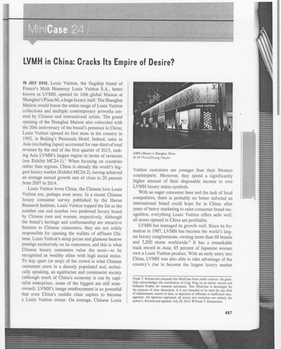 LVMH - the world's largest manufacturer of luxury products - 1987