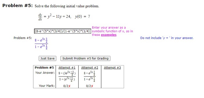 Solved Problem #5: Solve the following initial value | Chegg.com