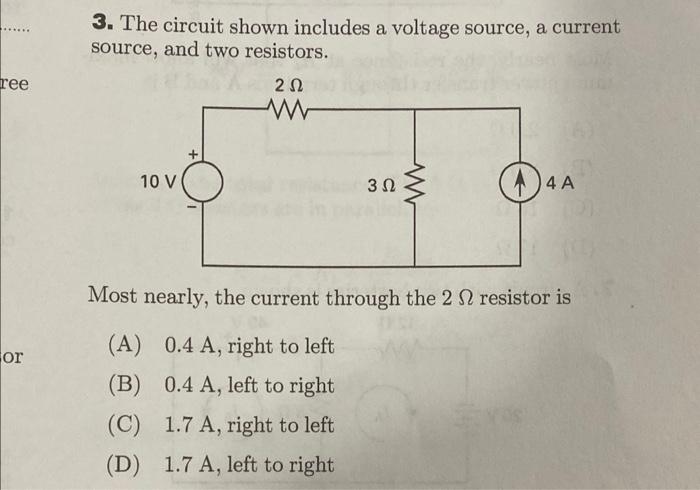 Solved 3. The Circuit Shown Includes A Voltage Source, A | Chegg.com